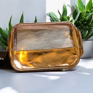 Sephora Rose Gold Metallic Cosmetic Bag